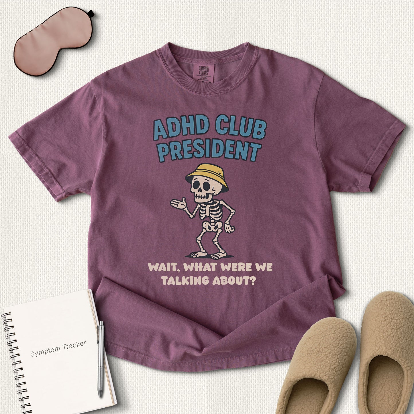 ADHD Club President Skeleton T-Shirt