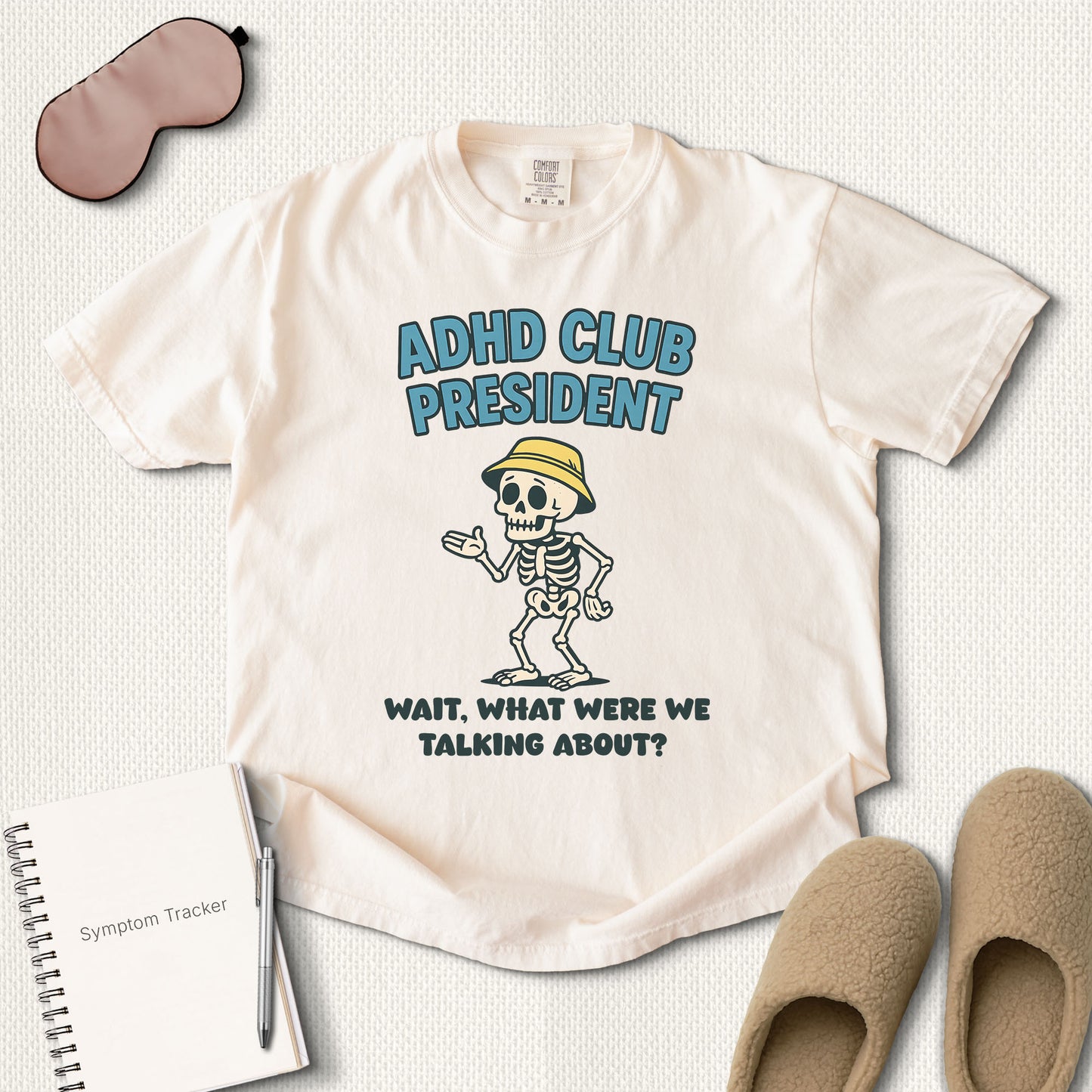 ADHD Club President Skeleton T-Shirt