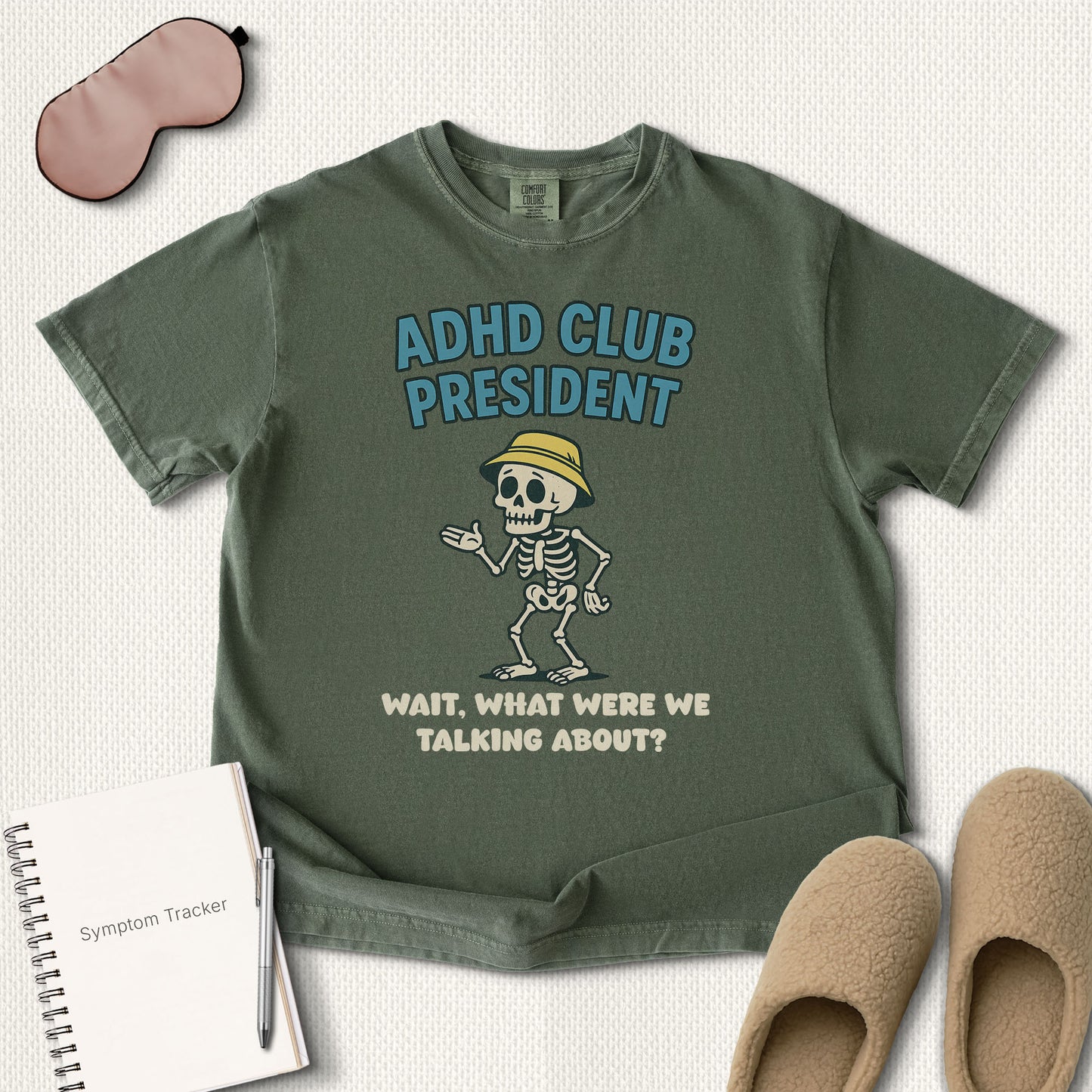 ADHD Club President Skeleton T-Shirt