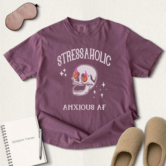 Stressaholic Skull T-Shirt